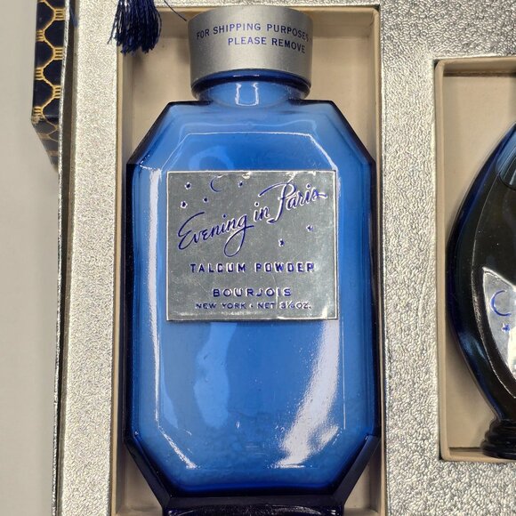 VTG Bourjois Evening In Paris Gift Set Talc Cologne Perfume Miniatures Set of 4 - Picture 3 of 15